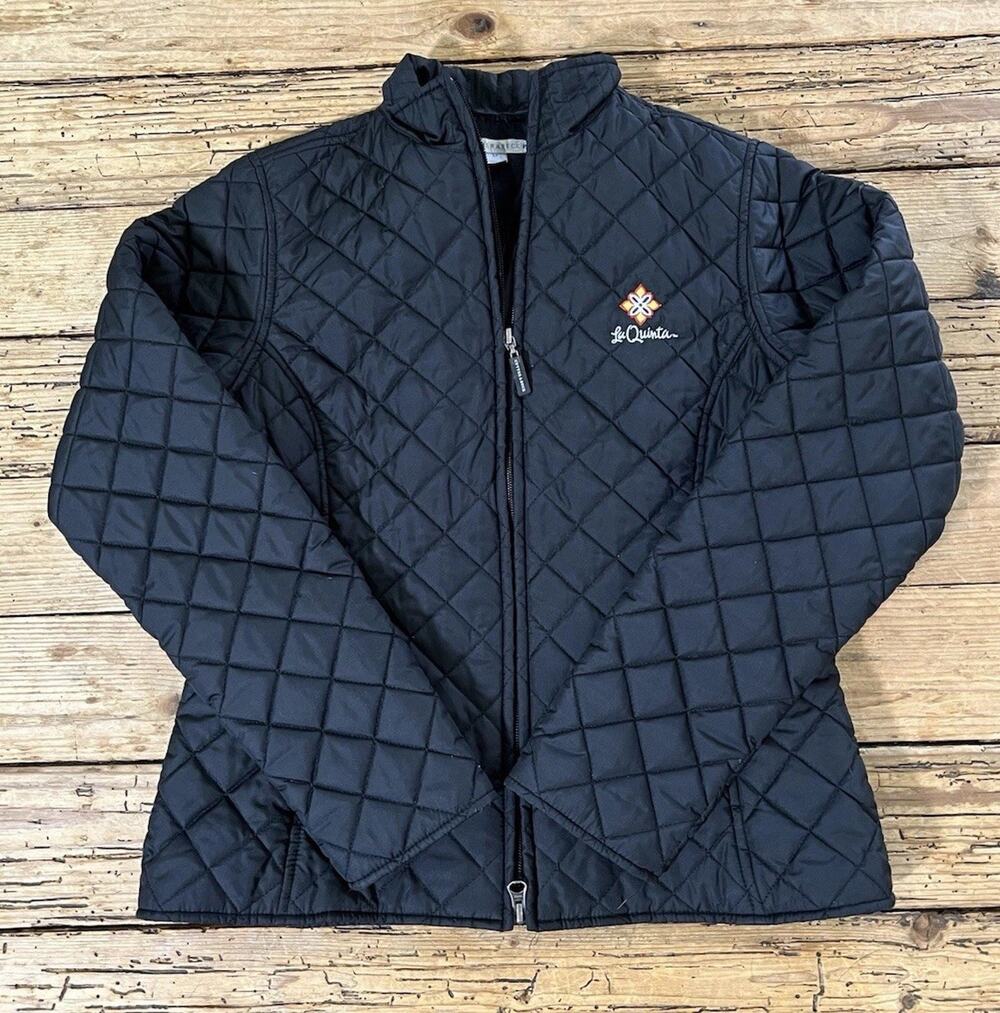 Cutter & Buck Women’s Size S Black Quilted Puff LQR Logo Zip Up Jacket